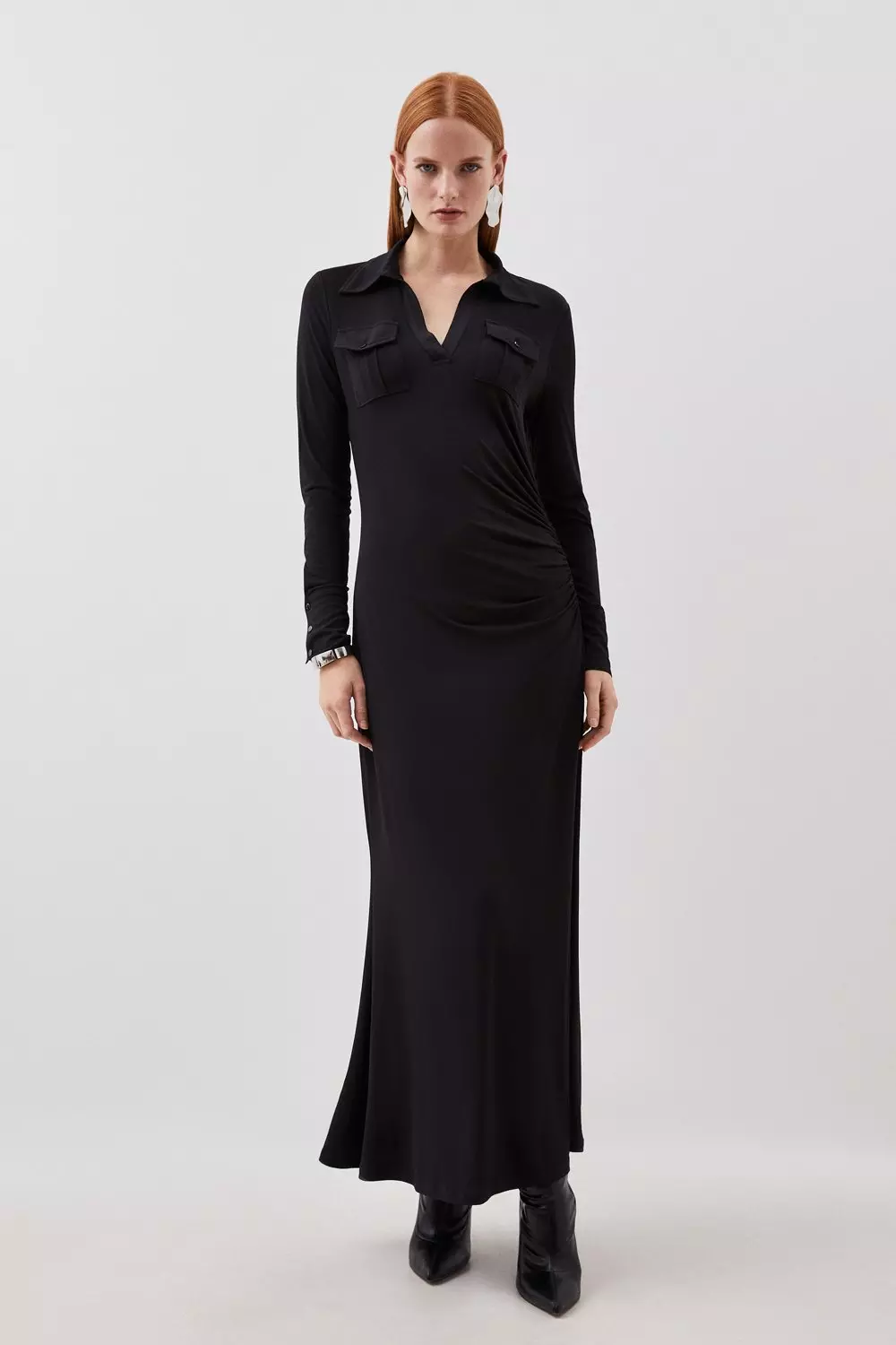 Karen millen hotsell black maxi dress