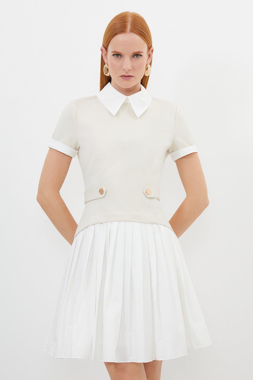 Pleated jersey hotsell mini skirt