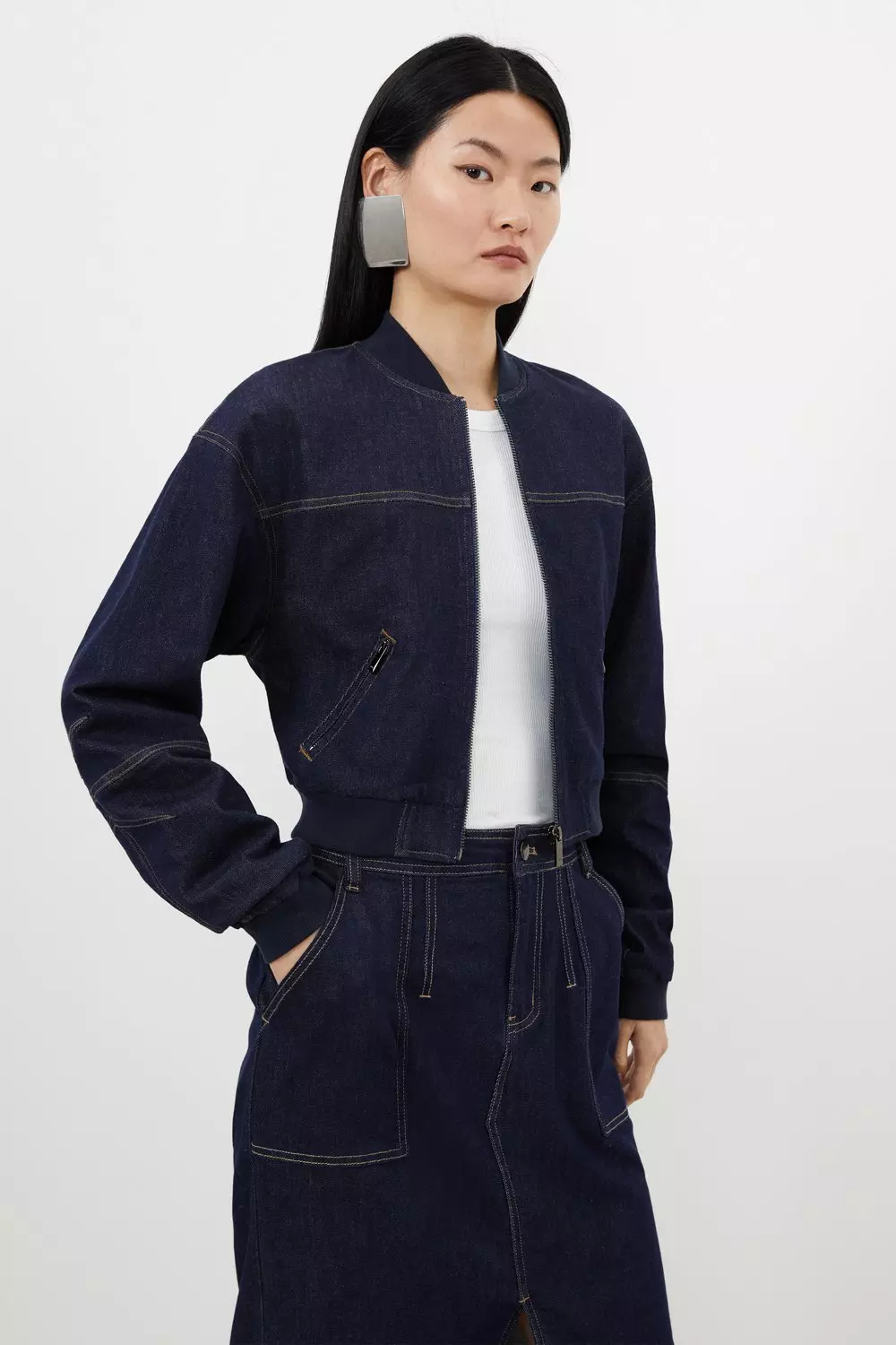 Karen millen 2025 denim jacket