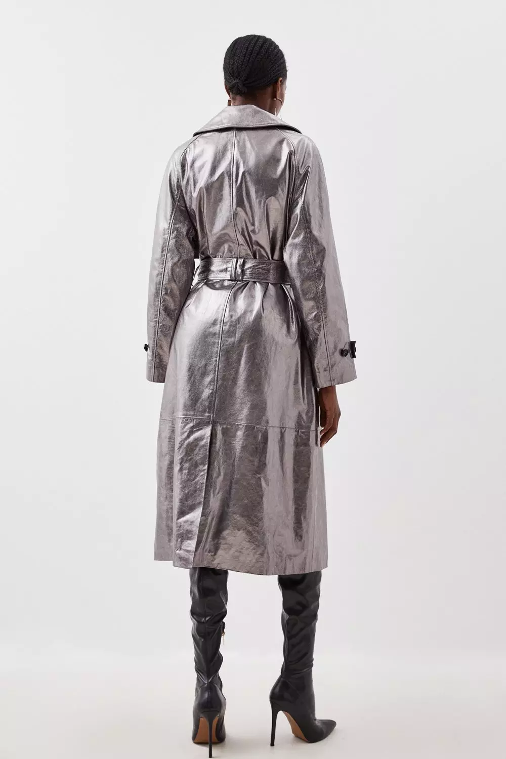 Silver hot sale trench coat