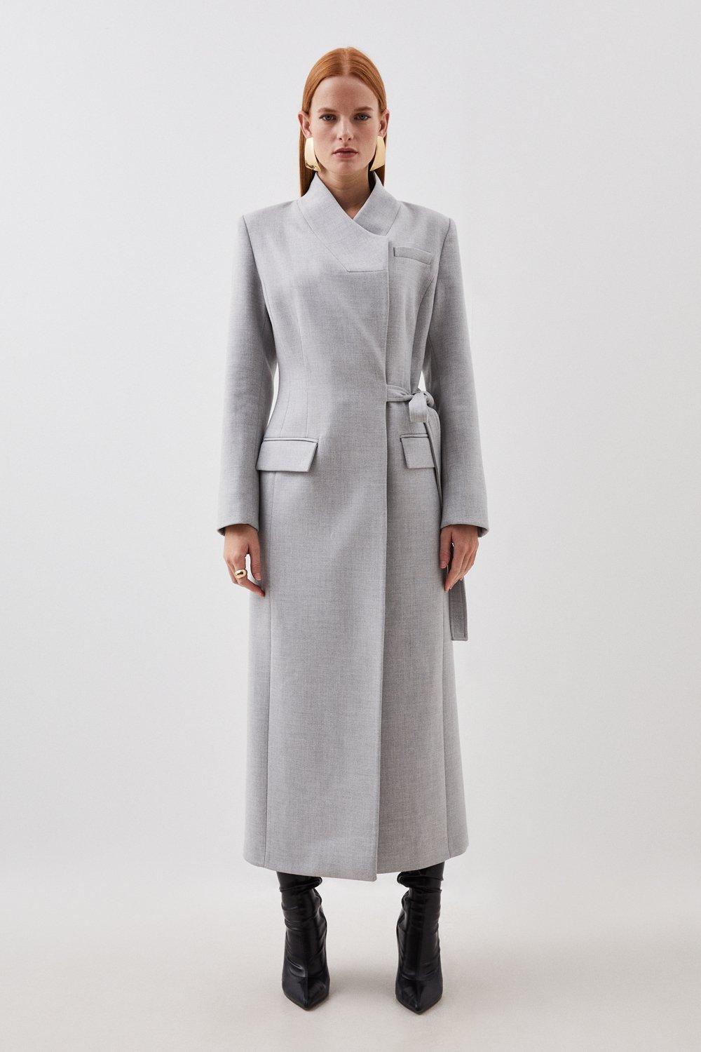 Grey maxi outlet coat