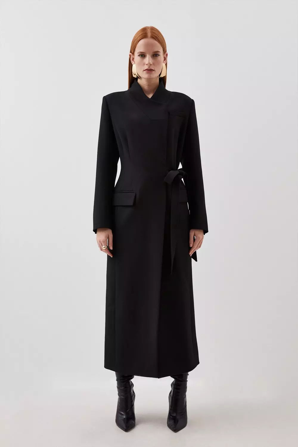 Long black hot sale maxi coat