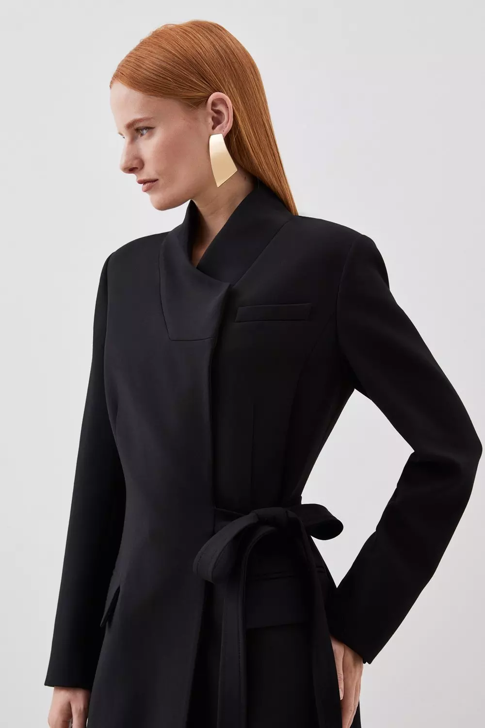 Mk asymmetrical belted clearance coat