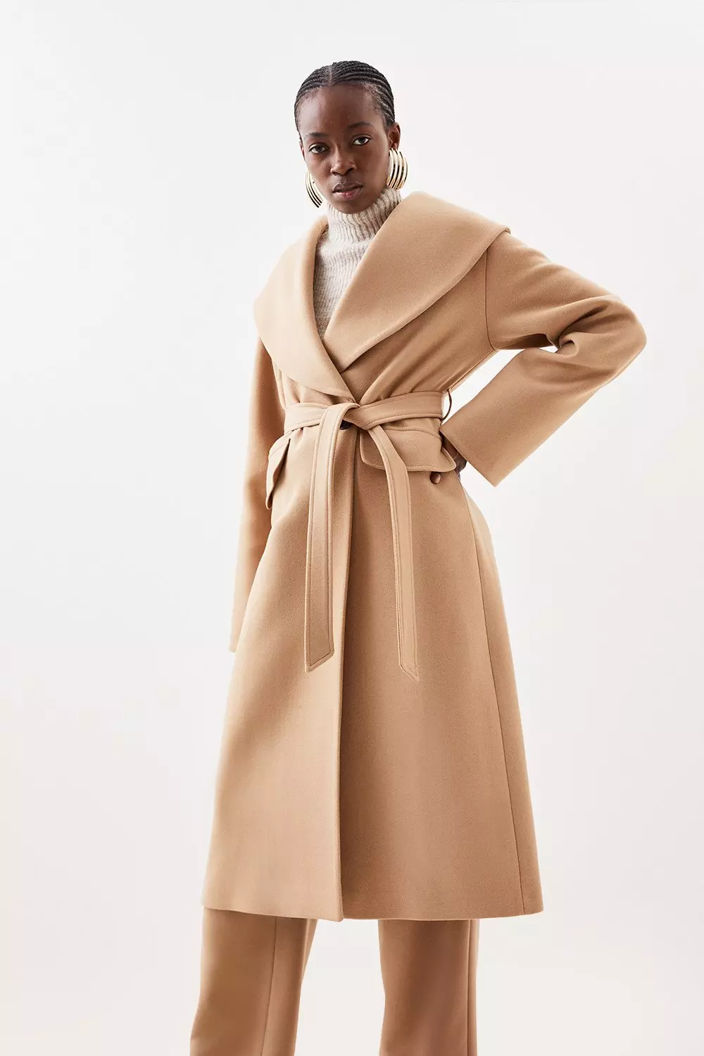 Belted coat sale petite