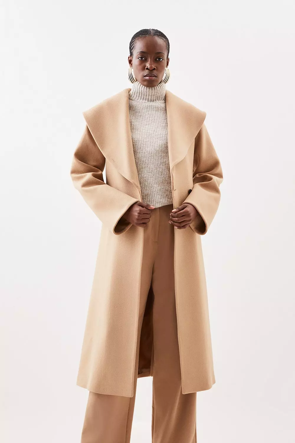 Camel hotsell belt coat