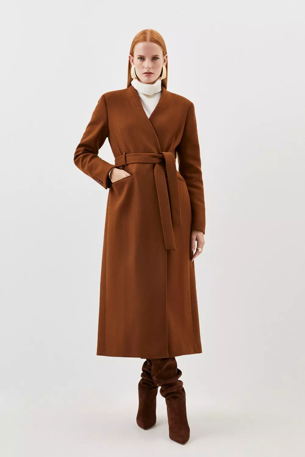 Karen millen orange on sale coat