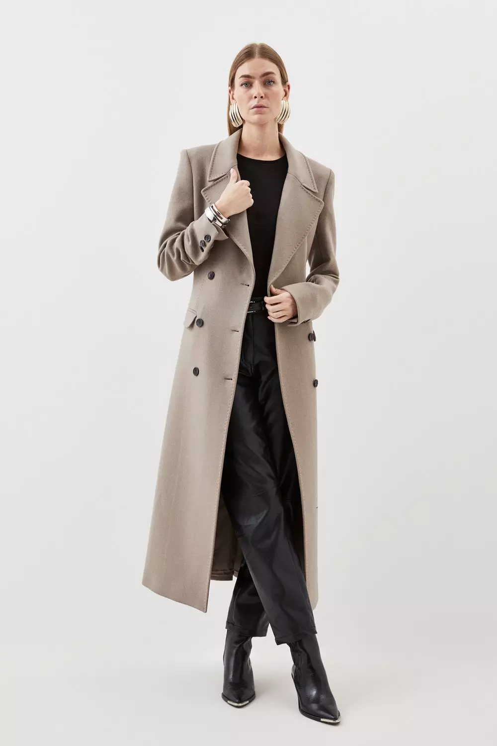 coloTie Maxi Double-Breasted Coat
