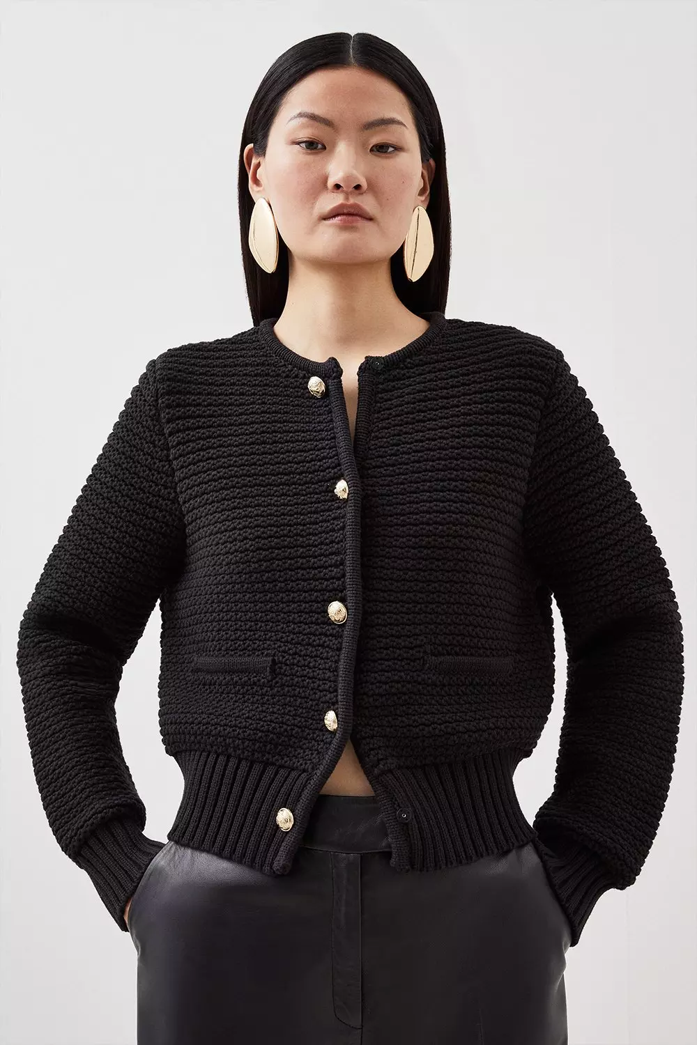 Karen millen shop black cardigan