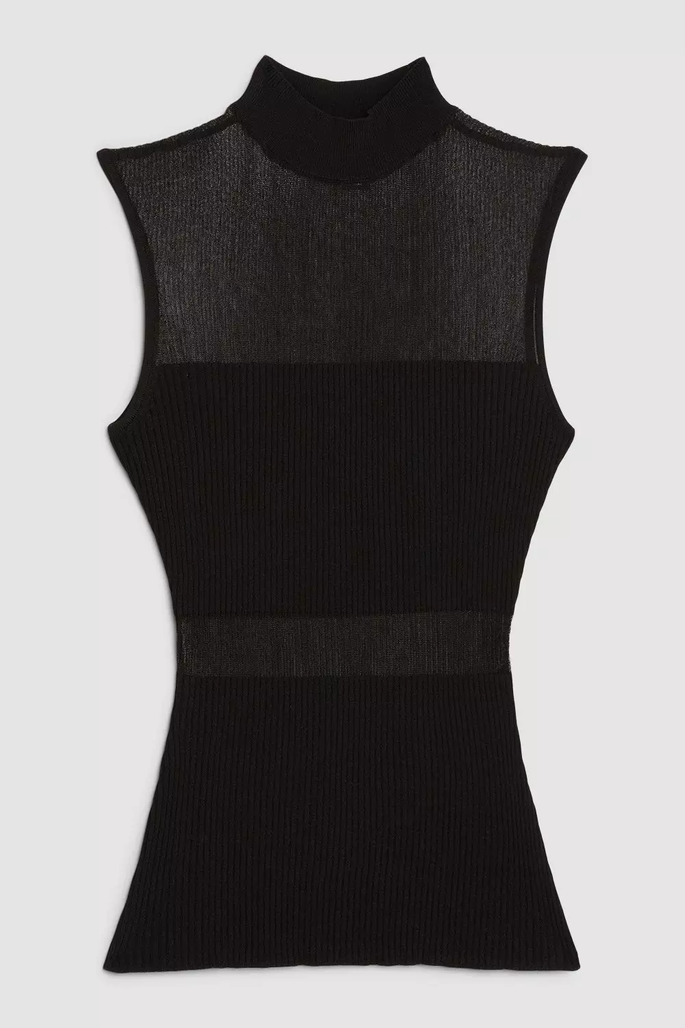 Black Sheer Knit Top, Knitwear