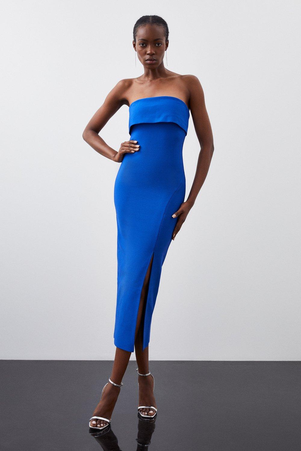 Cora Royal Blue Midi Dress – VELAR