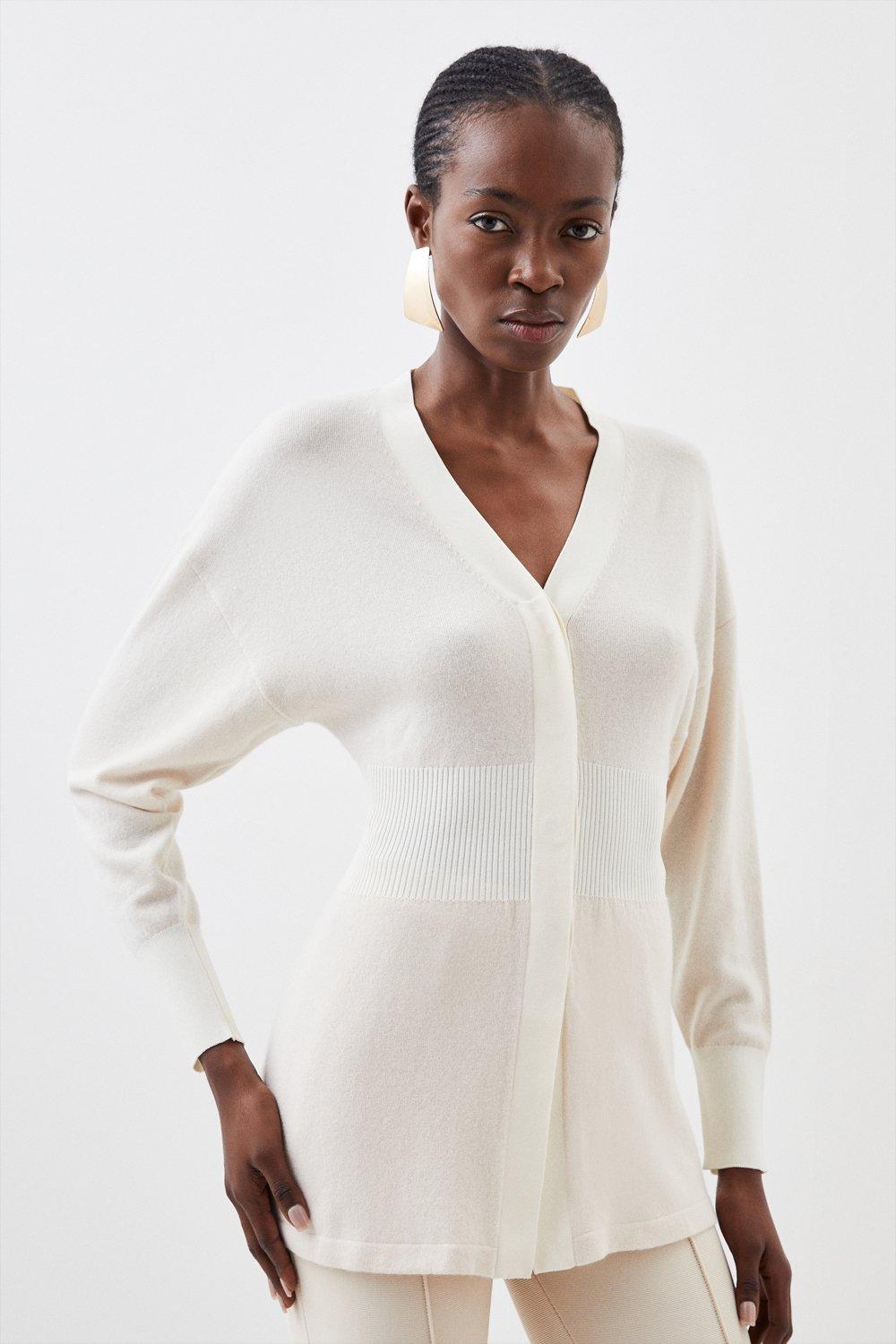 Karen millen white outlet jumper