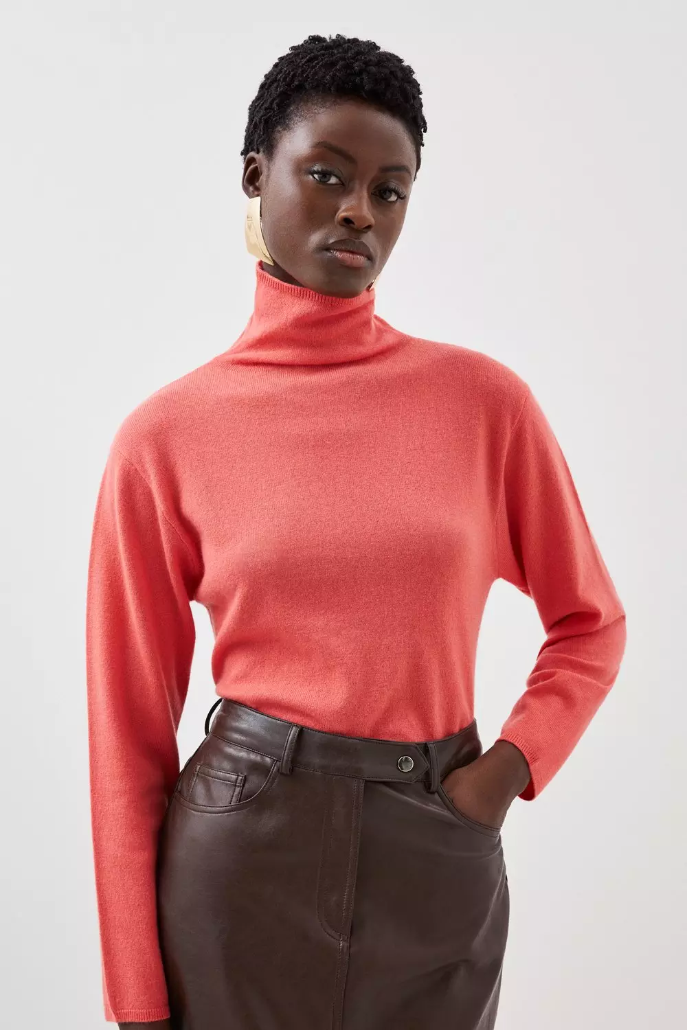 Coral 2024 turtleneck sweater