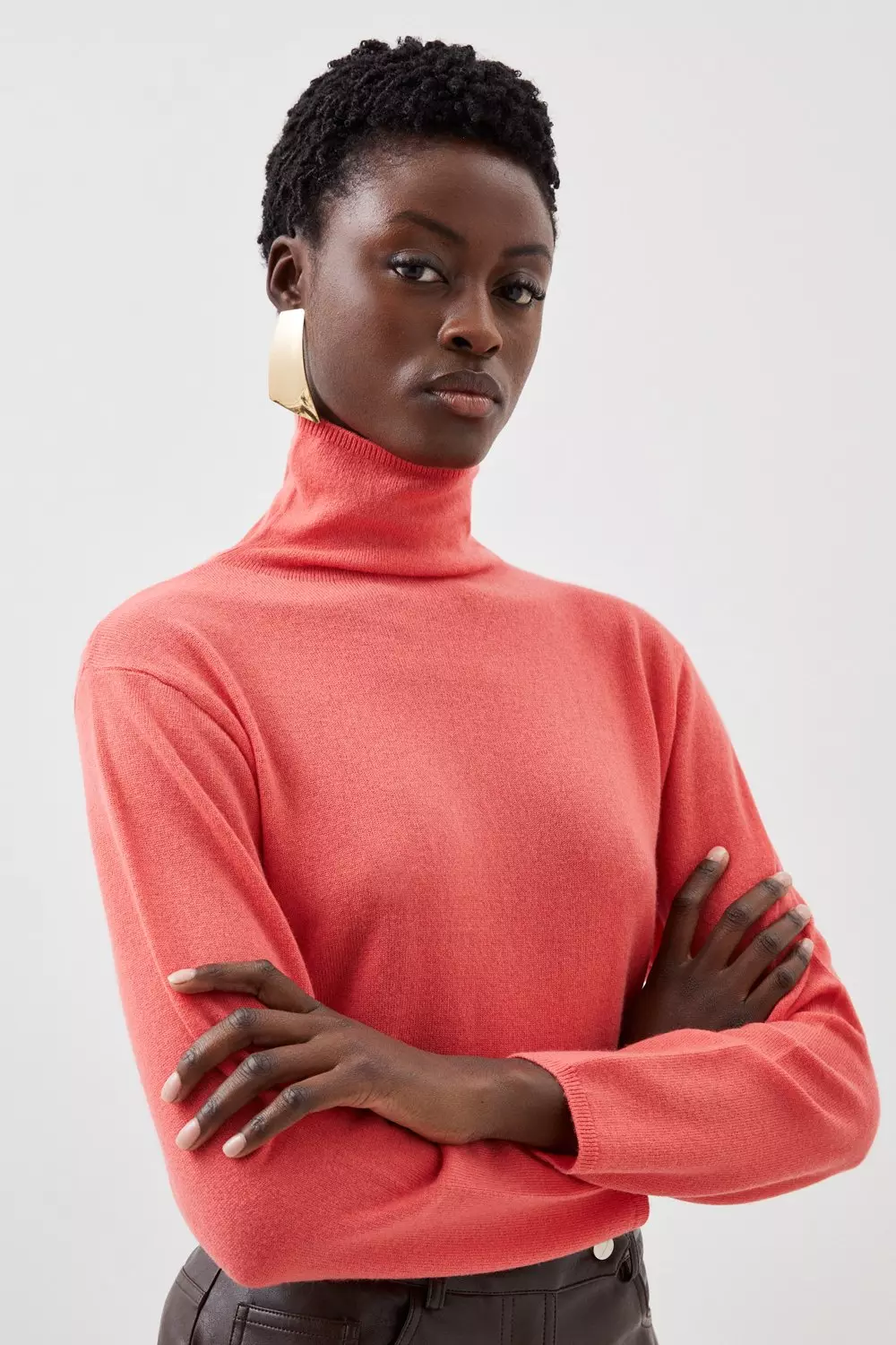 Coral knit sweater sale