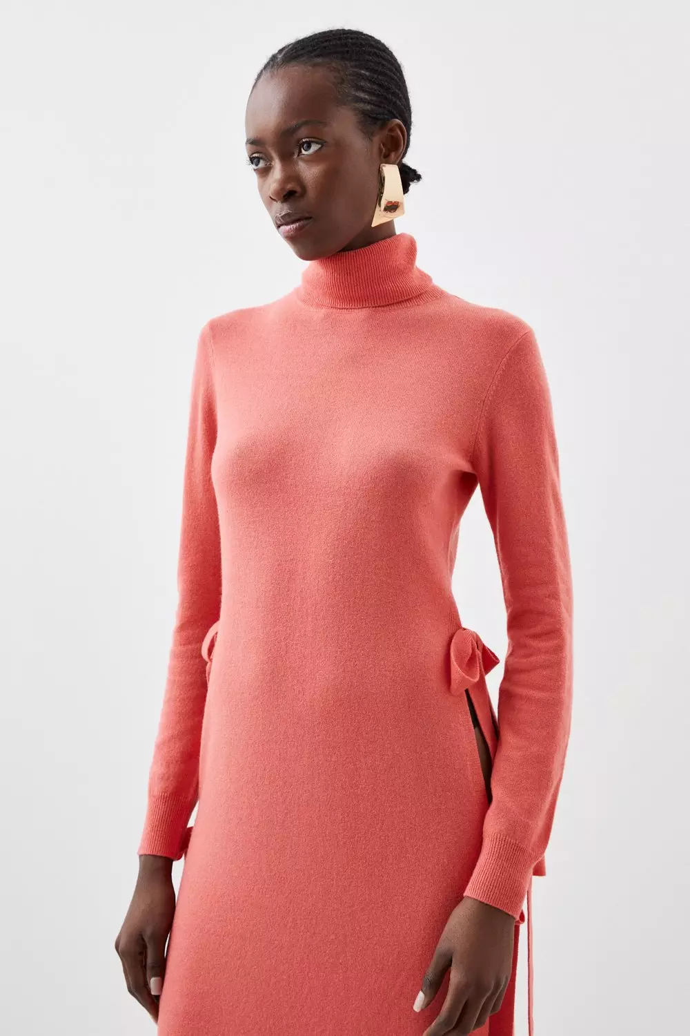 Karen millen coral bow dress store