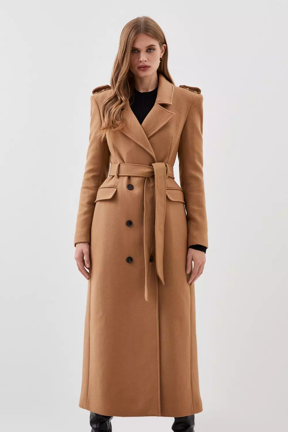 Italian Manteco Wool Blend Double Breasted Coat