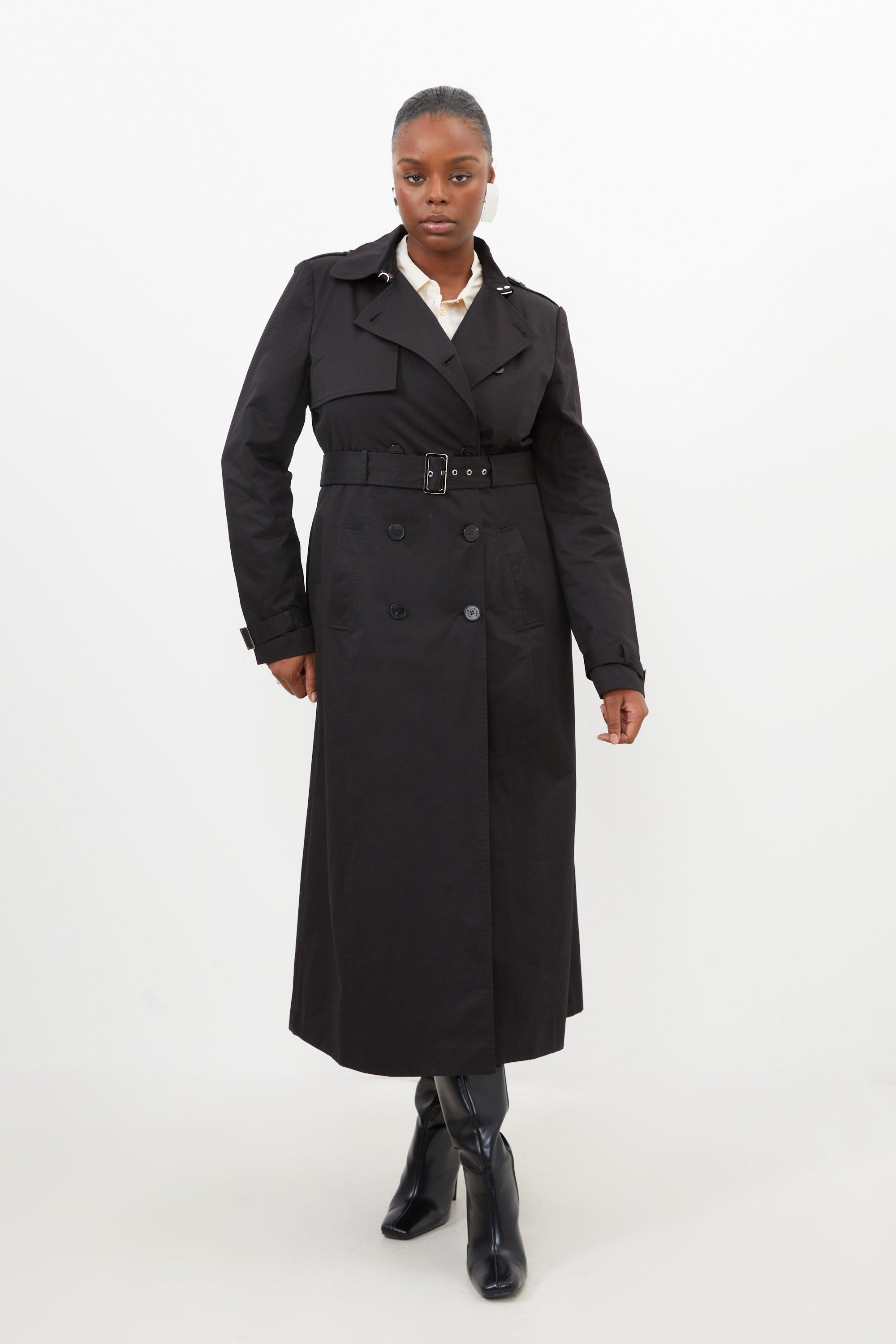 Plus size clearance trench coat uk