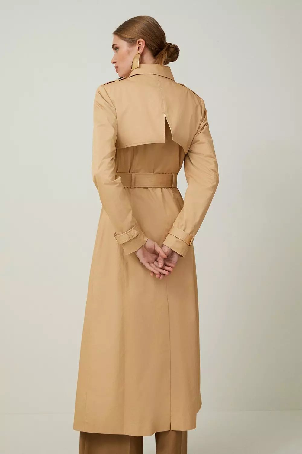 Karen millen belted on sale trench coat camel