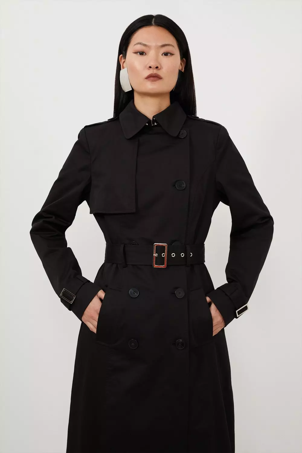 Beltless trench hot sale coat womens