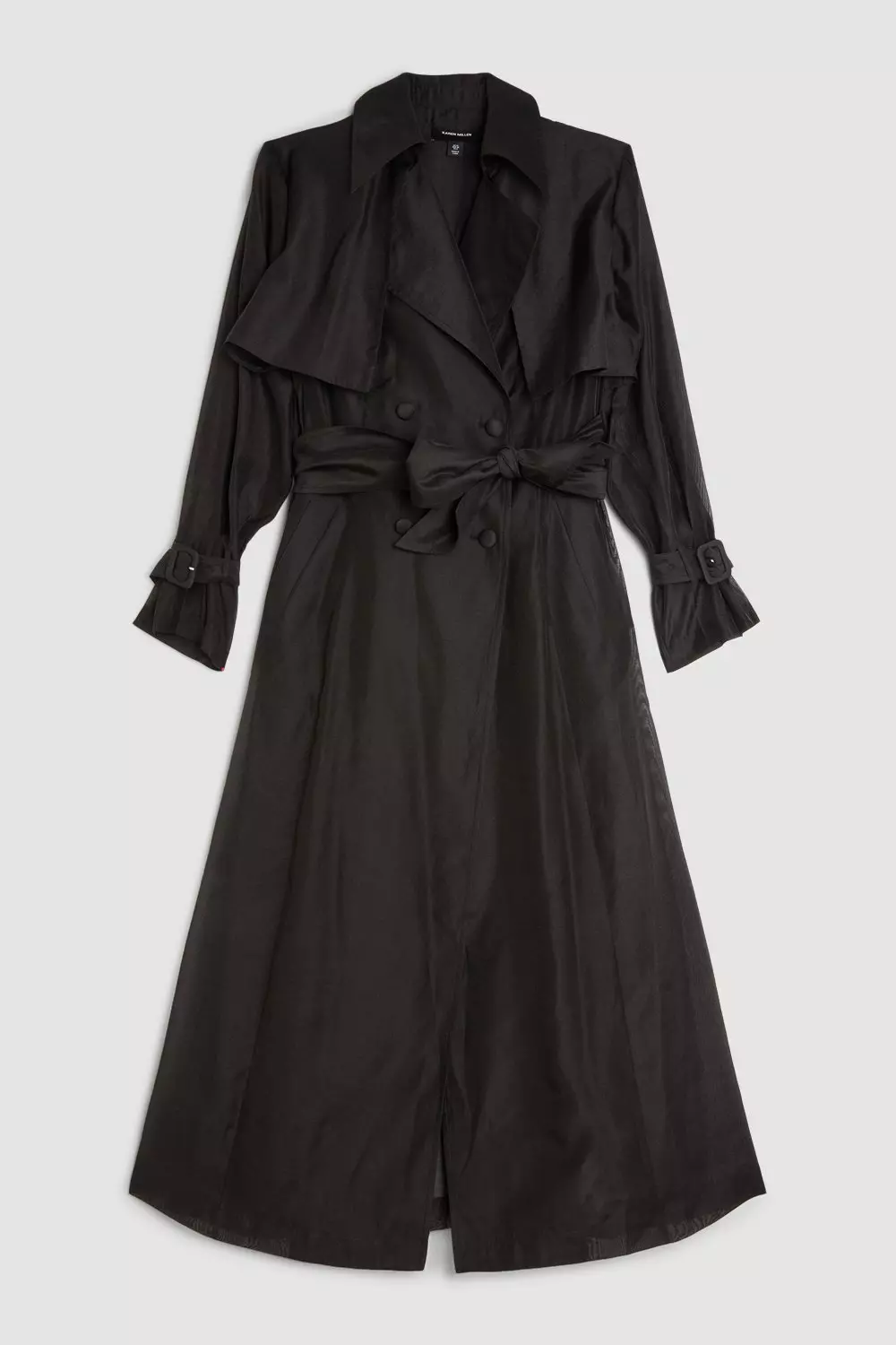 Lydia Millen Tailored Sheer Panelled Full Skirted Trench Coat | Karen Millen