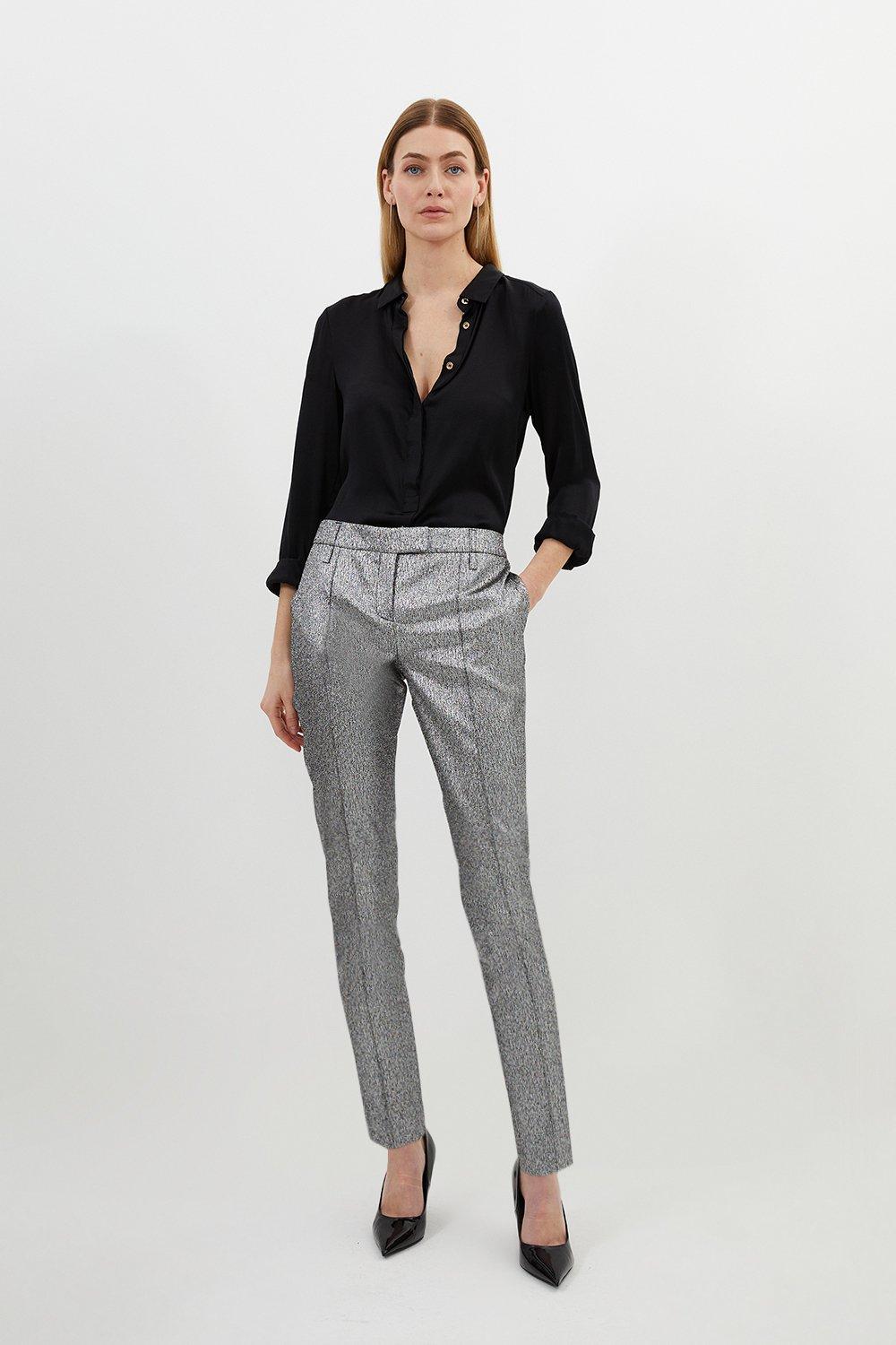 ISABEL MARANT metallic-effect Cotton Cropped Trousers - Farfetch