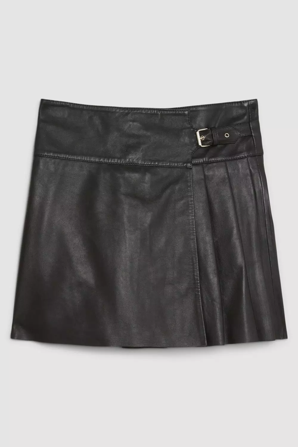 Karen millen pleated leather clearance skirt