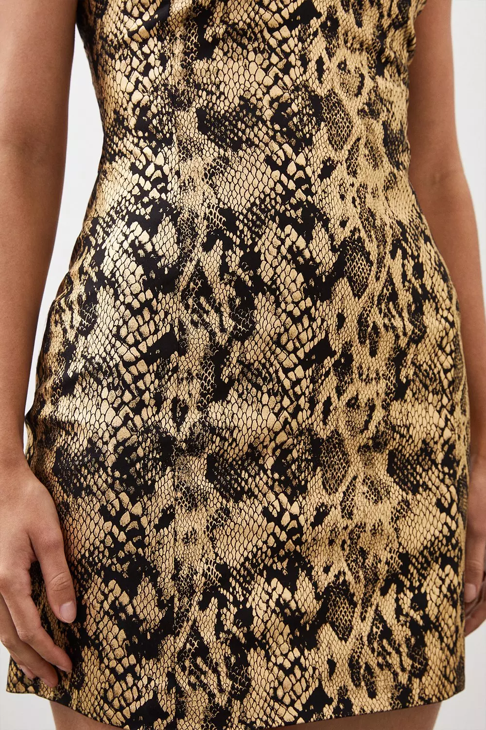 Topshop snake shop print bandeau dress