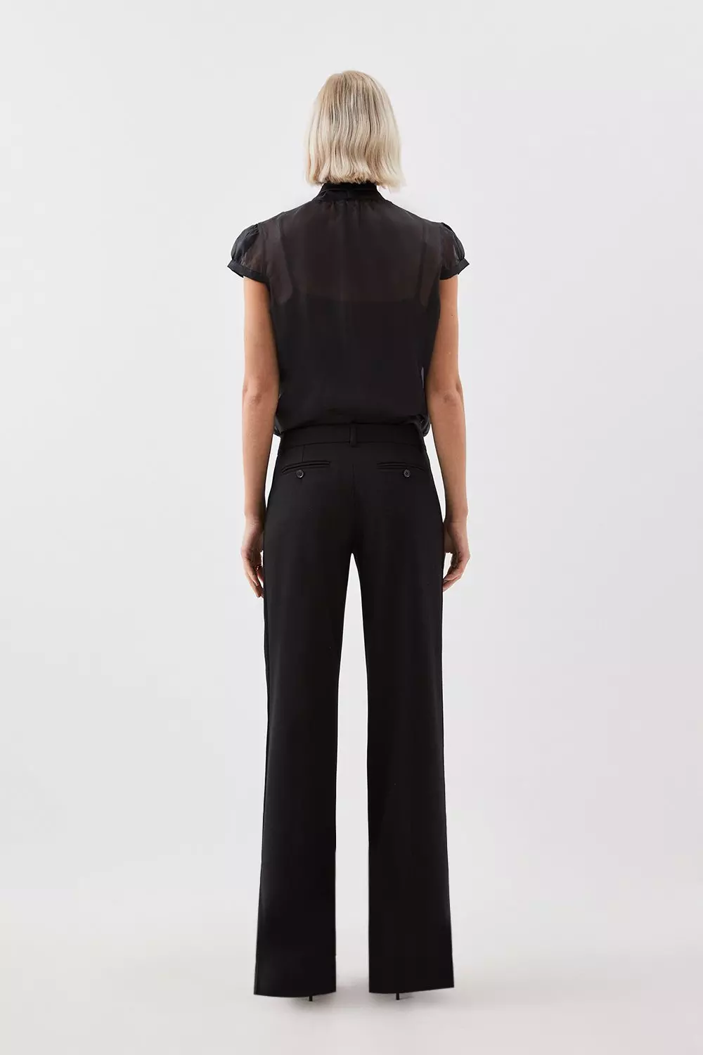 The Founder Premium Twill Straight Leg Dress Pants | Karen Millen