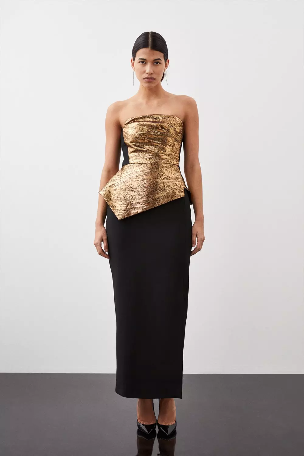 Karen millen black and gold dress sale