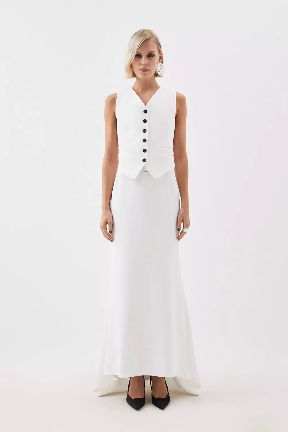 Karen millen 2024 tiered maxi skirt