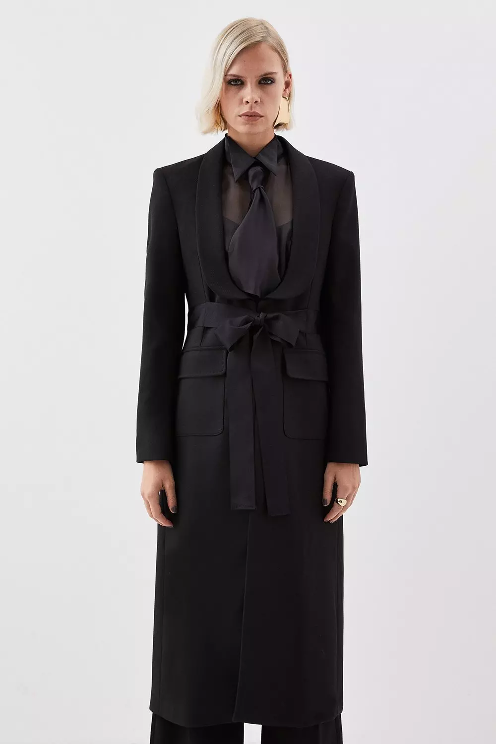 Karen millen outlet wrap waist coat