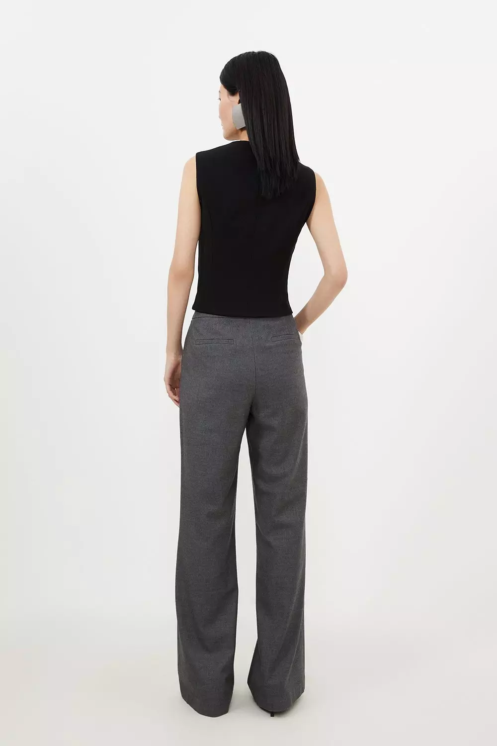 Marl Straight Leg Trousers