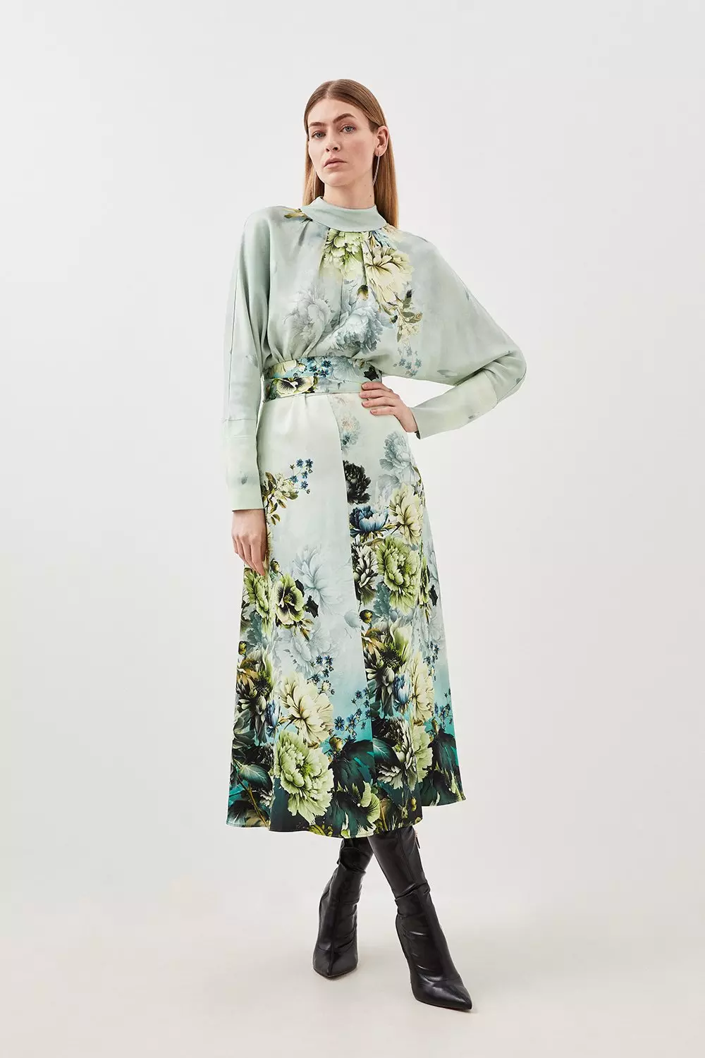 Karen millen outlet floral midi dress