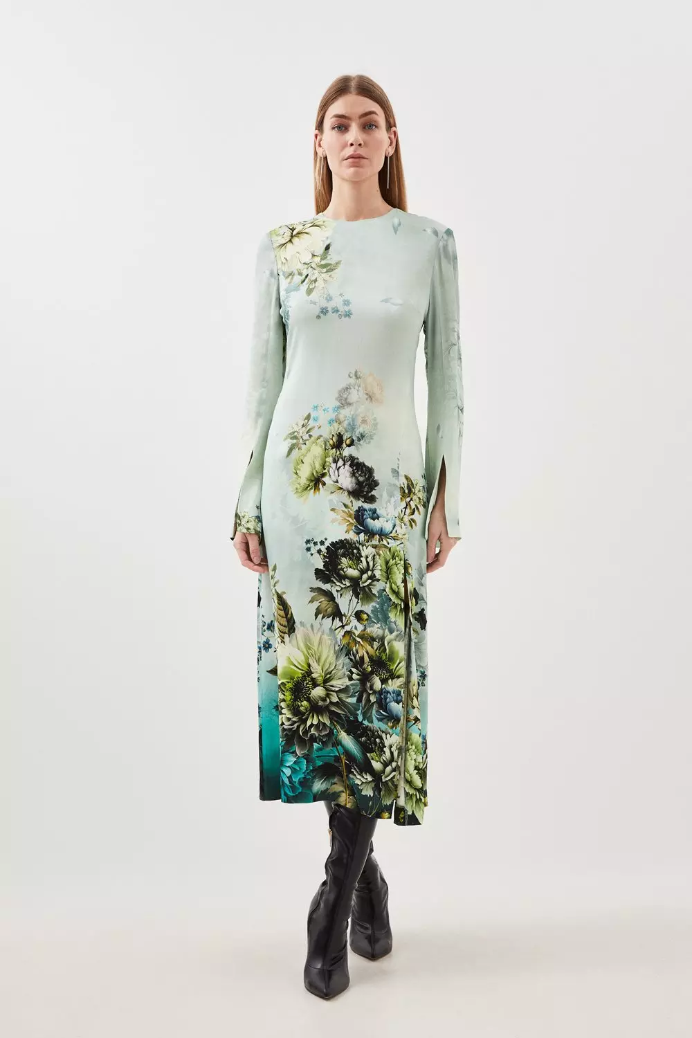 Karen millen floral outlet midi dress