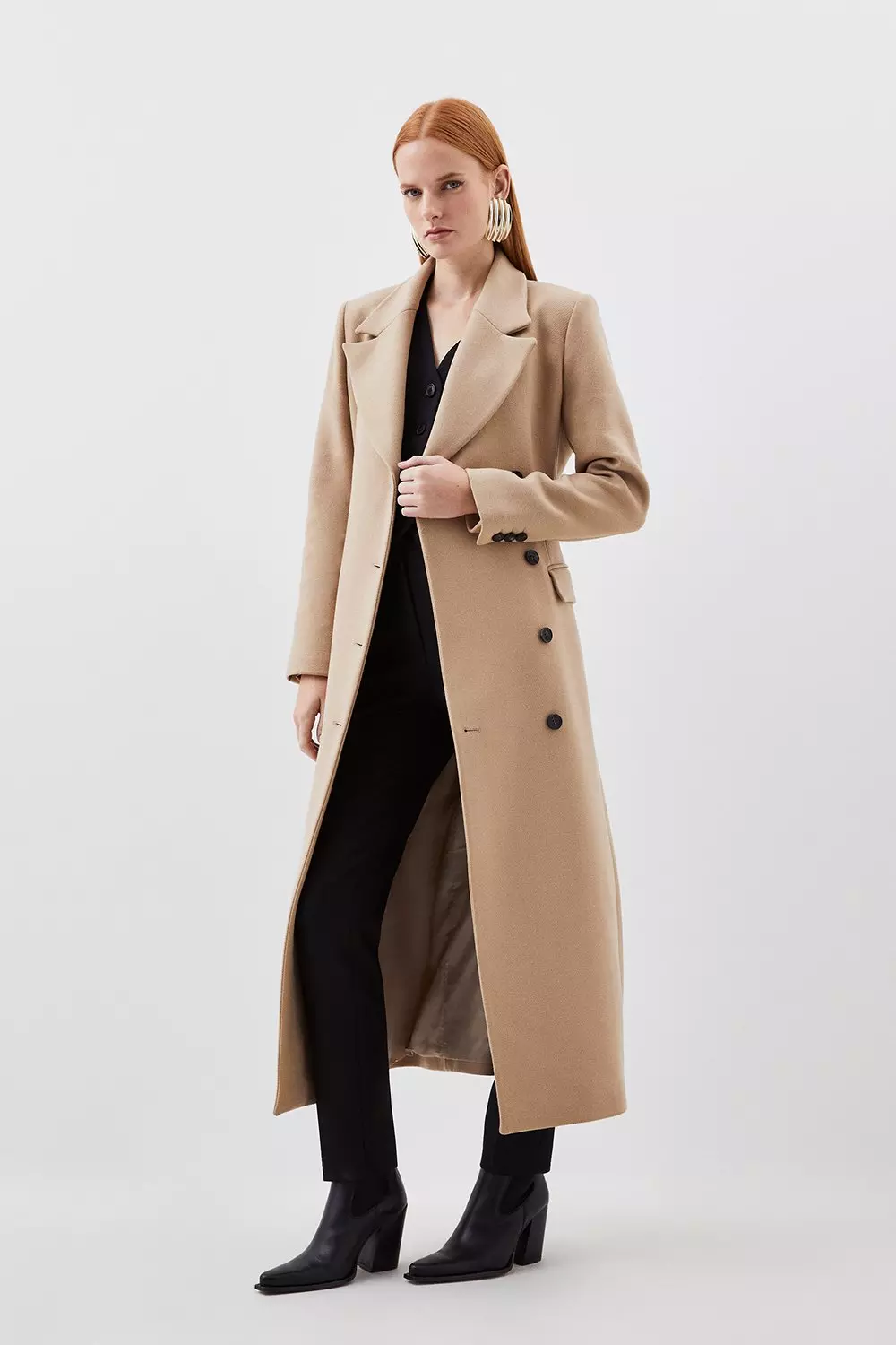 Wool tailored sales coat womens