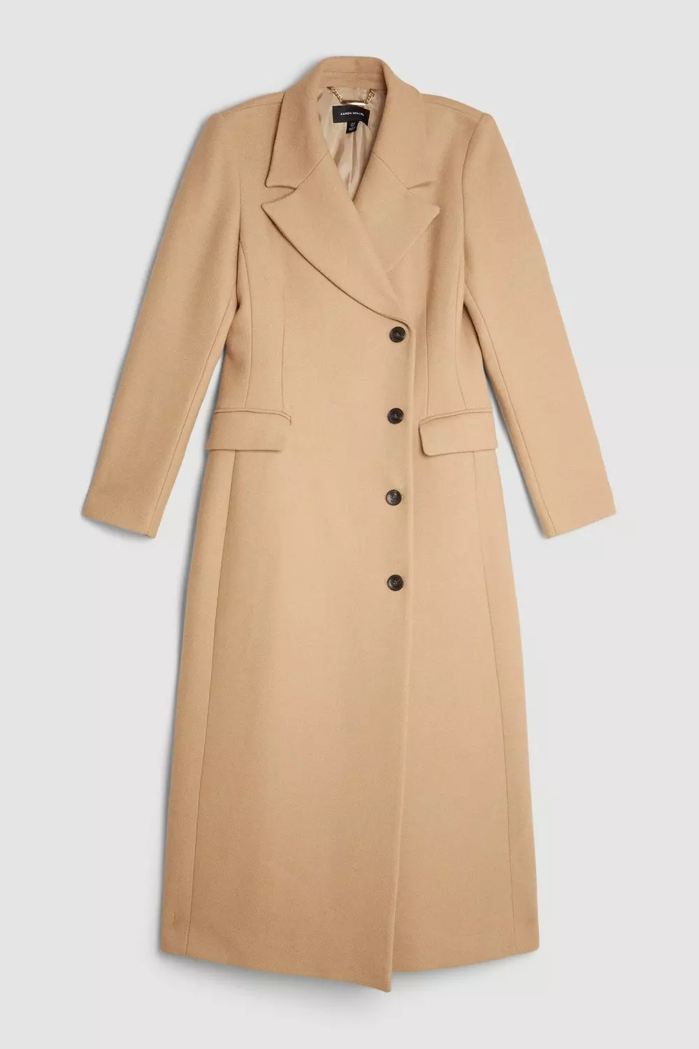 Italian Wool Mix Single Breasted Coat | Karen Millen