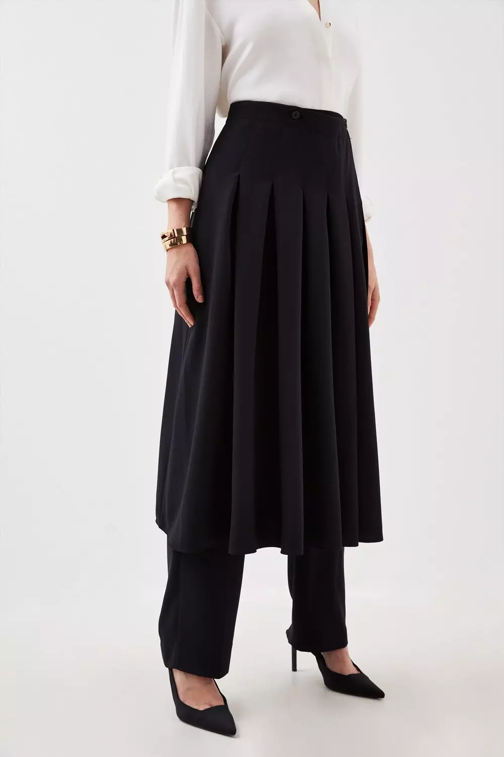 Layered skirt clearance pants