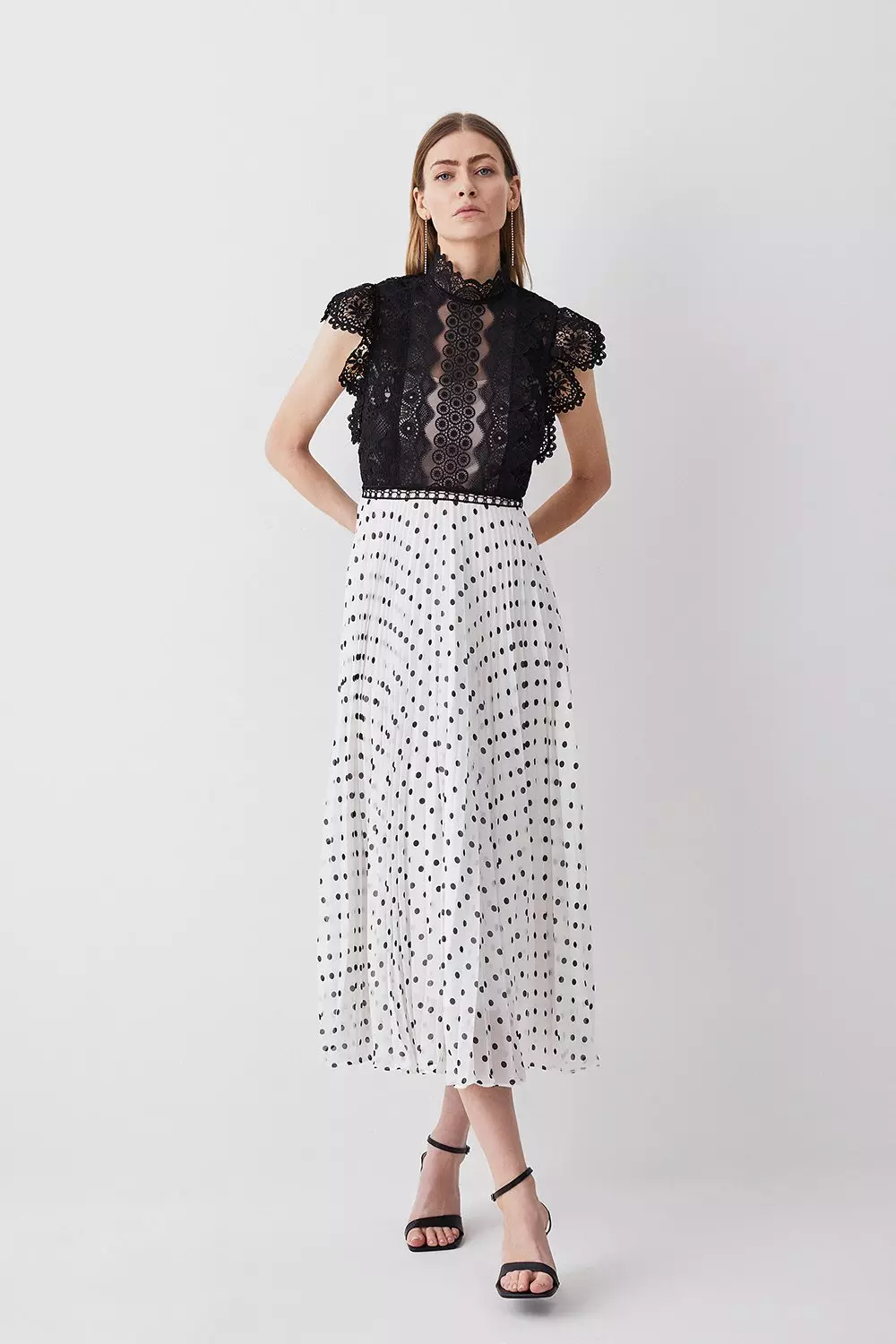 Midi dress polka on sale dot