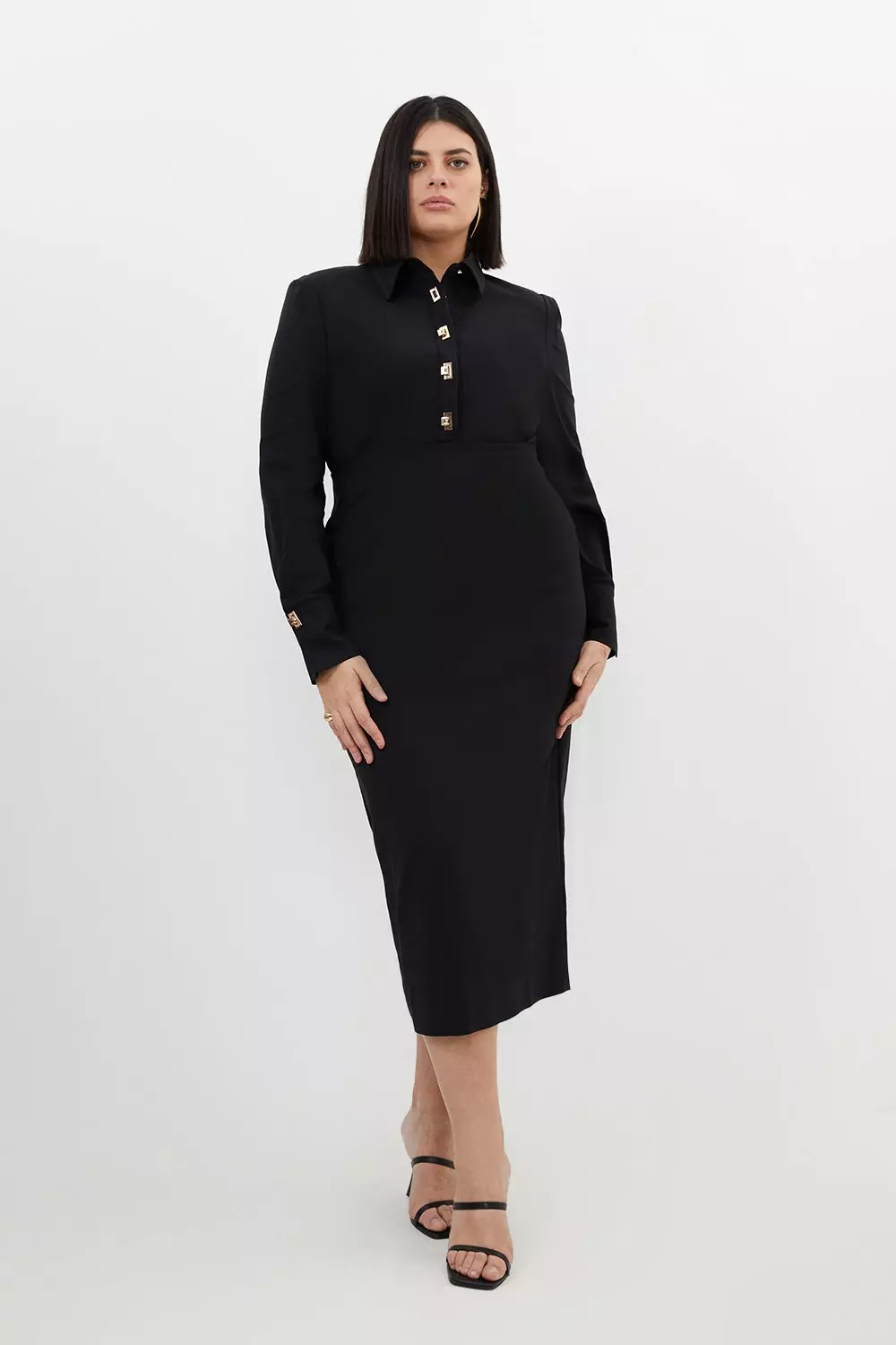 Karen millen clearance long black dress