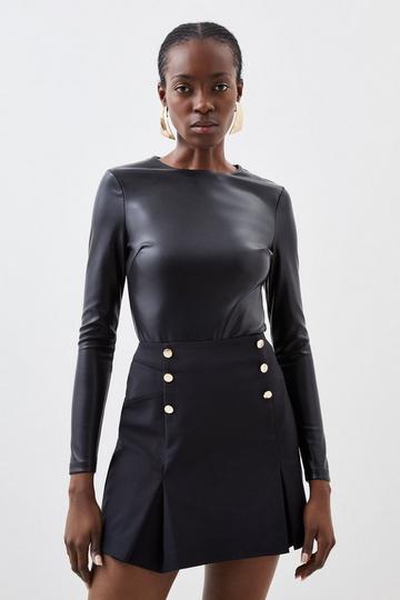 Essential Techno Woven Mini Skirt black