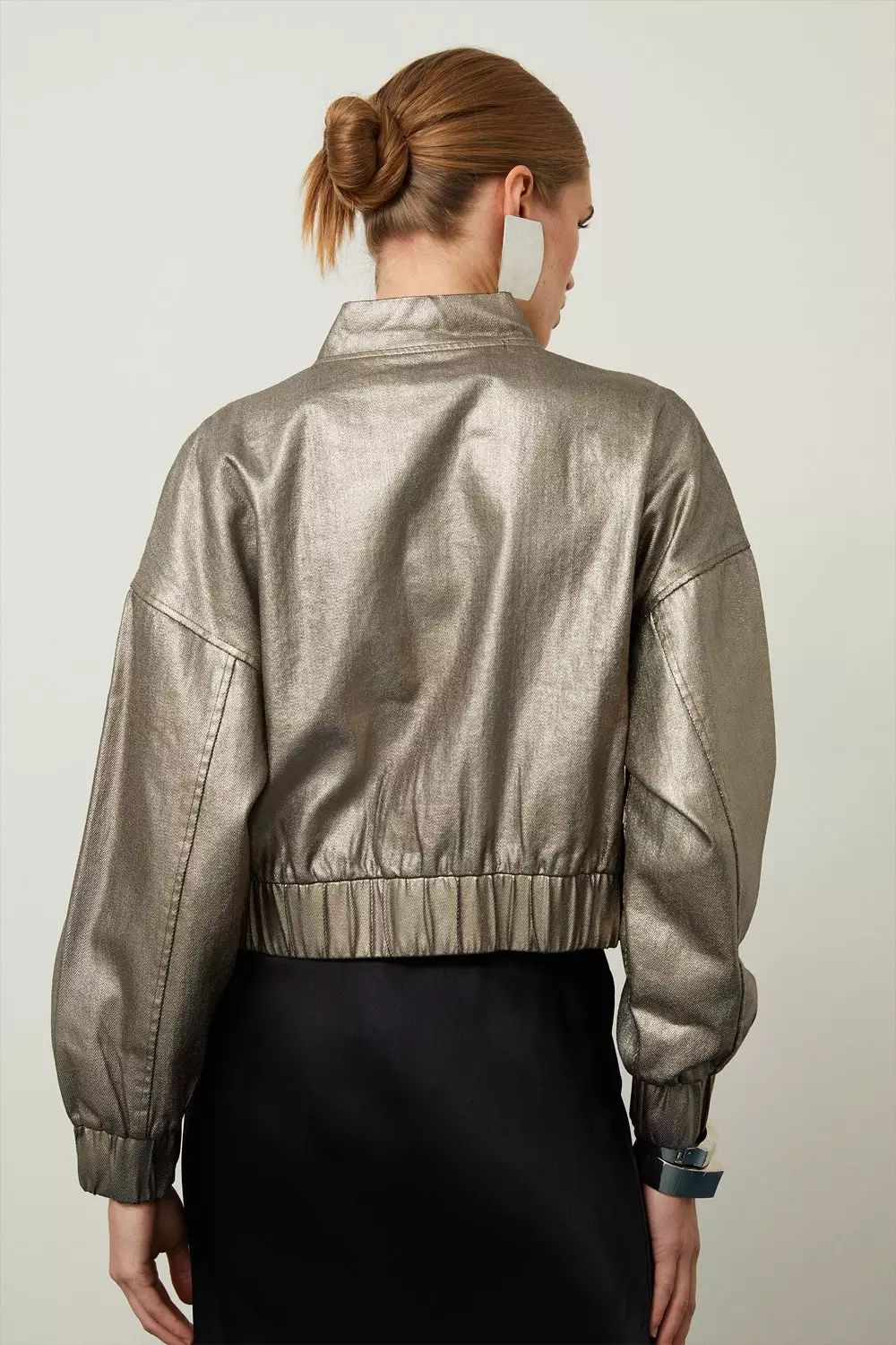 Metallic jacket sale