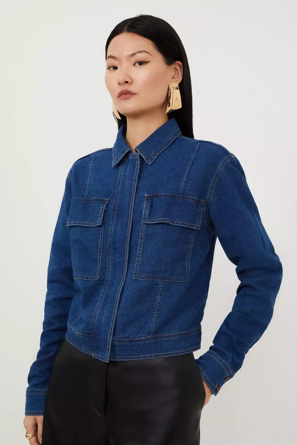 Cropped on sale boxy jacket