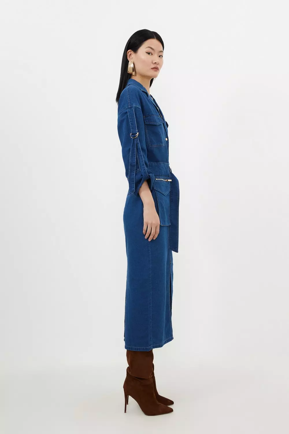 Tall denim cheap shirt dress