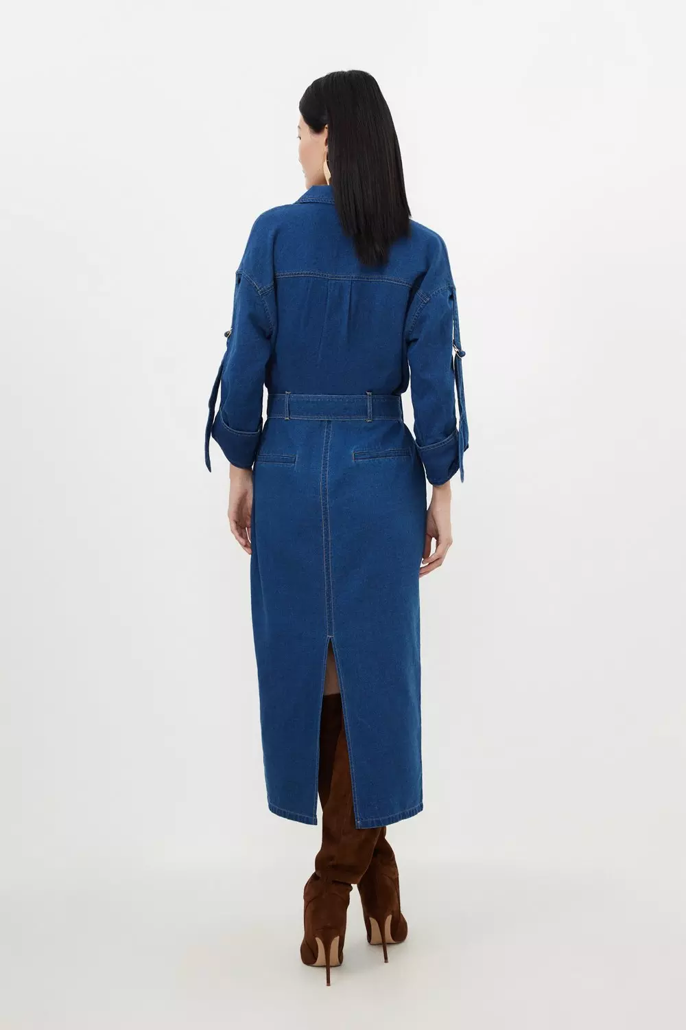 Tall denim hot sale shirt dress