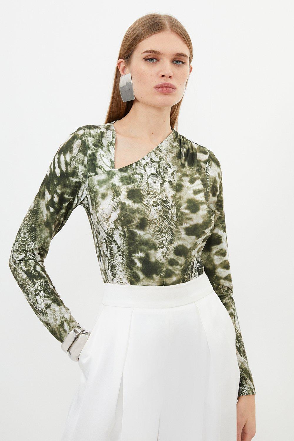 Karen millen snake print skirt sale