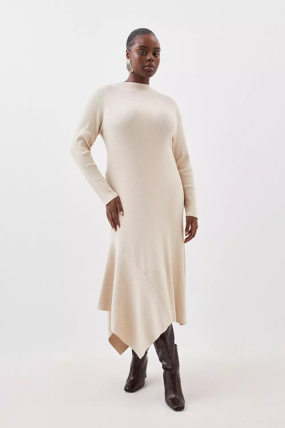 Plus size knit discount dress