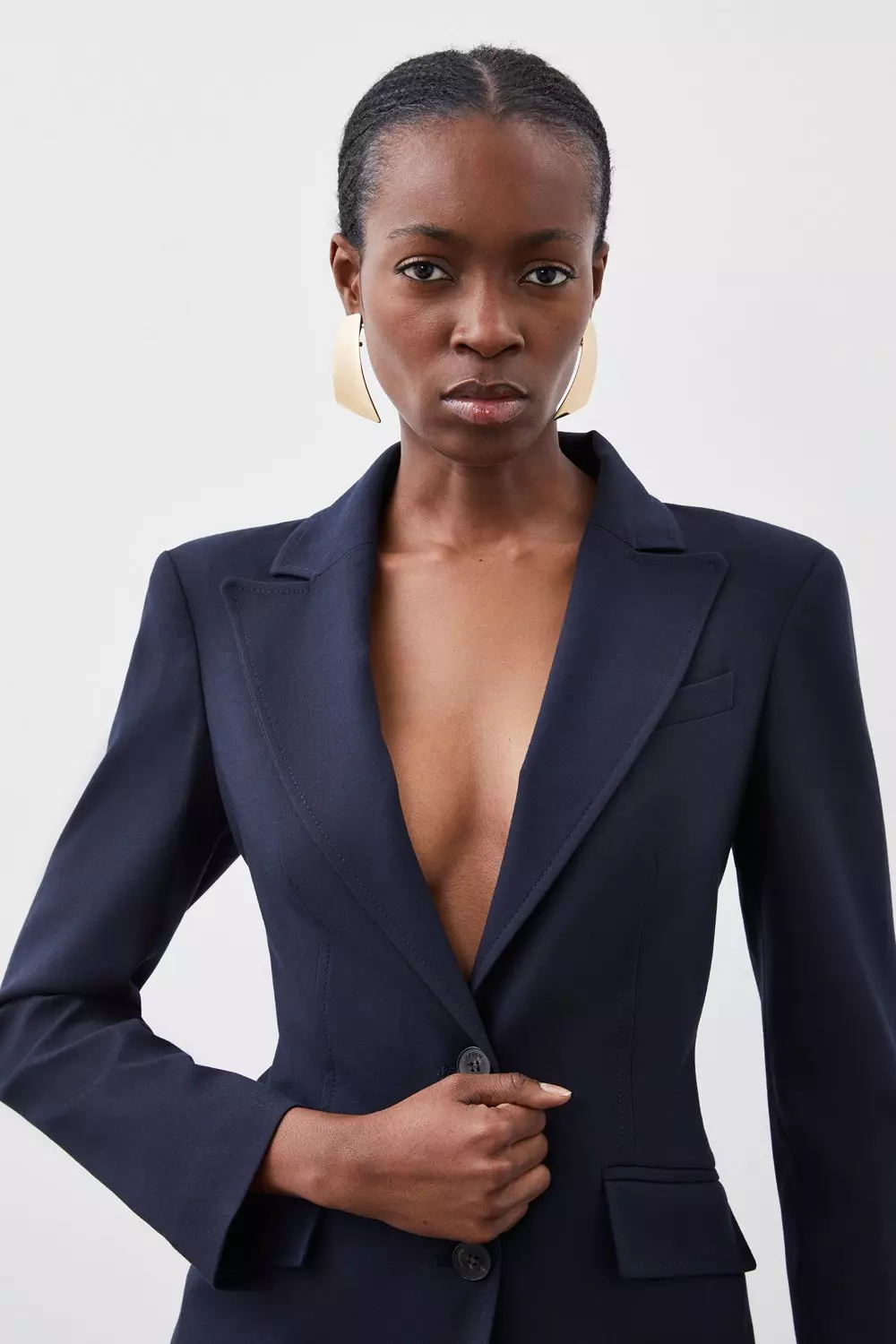 Ladies long line clearance blazer