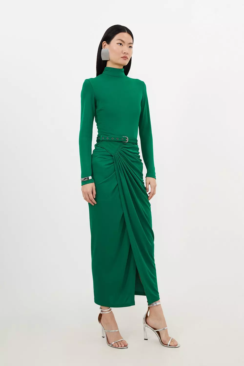 Karmin ruched maxi clearance dress