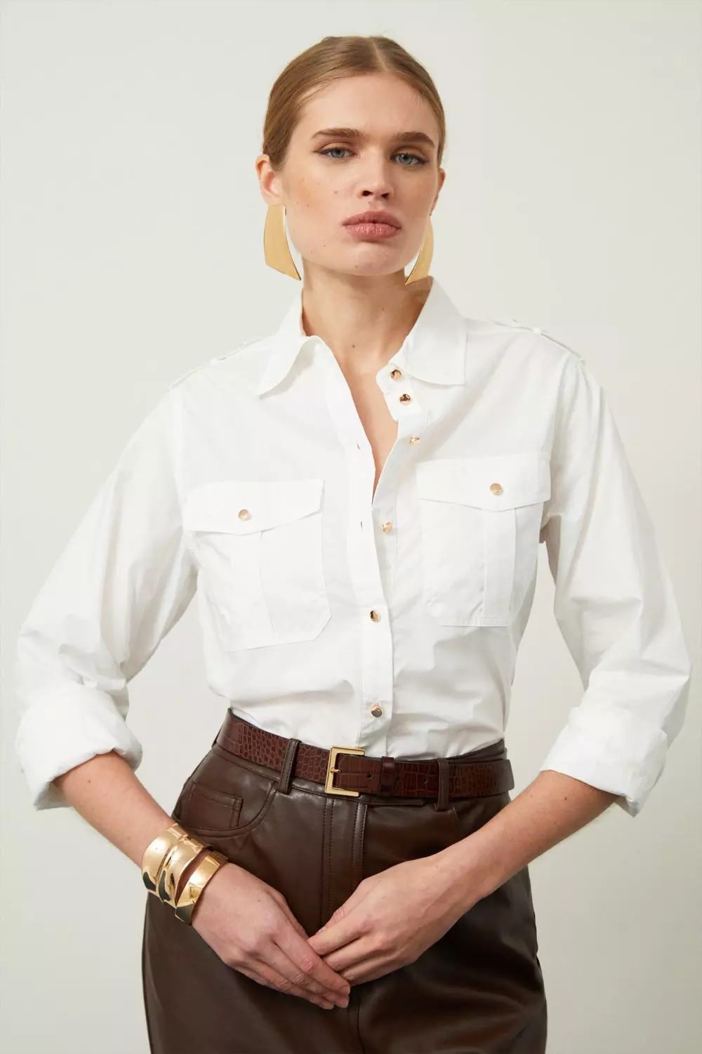 Karen millen cheap white shirt