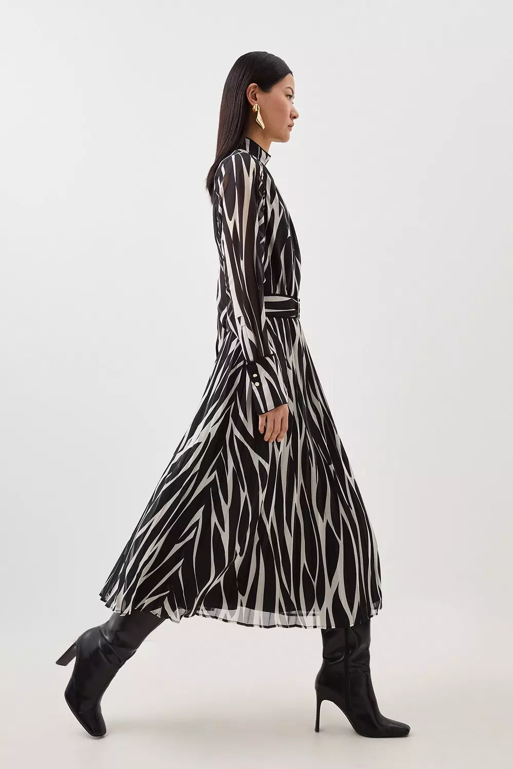 Karen millen on sale abstract print dress