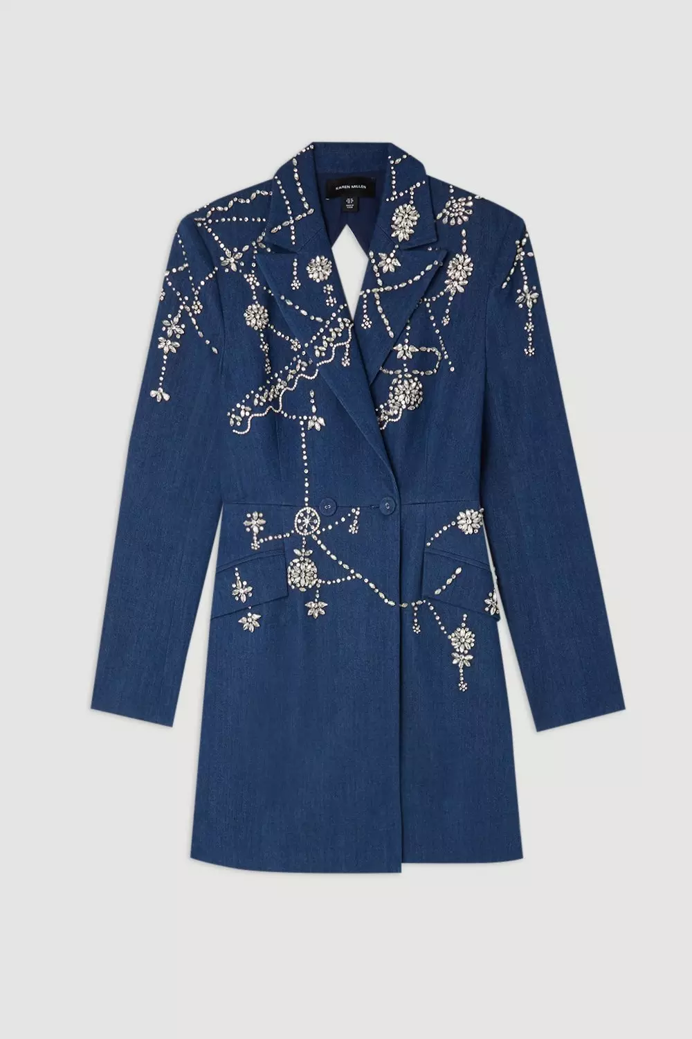 Embroidered shop blazer dress